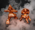 Brownish-Orange Copper Idols, 1.7 Inches, Handmade Hanuman And Garuda, 100Grams, Patina Antique Finish, Pack Of 1 Piece
