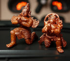 Brownish-Orange Copper Idols, 1.7 Inches, Handmade Hanuman And Garuda, 100Grams, Patina Antique Finish, Pack Of 1 Piece