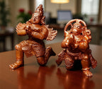 Brownish-Orange Copper Idols, 1.7 Inches, Handmade Hanuman And Garuda, 100Grams, Patina Antique Finish, Pack Of 1 Piece