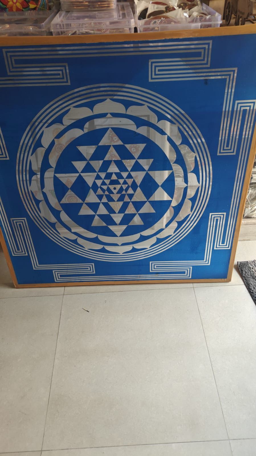Sri Yantra Model 4 Stencil Wooden Pack of 1 piece