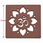 Om MDF Rangoli Stencil | Traditional Om Kolam Design | Reusable Pooja & Festival Stencil