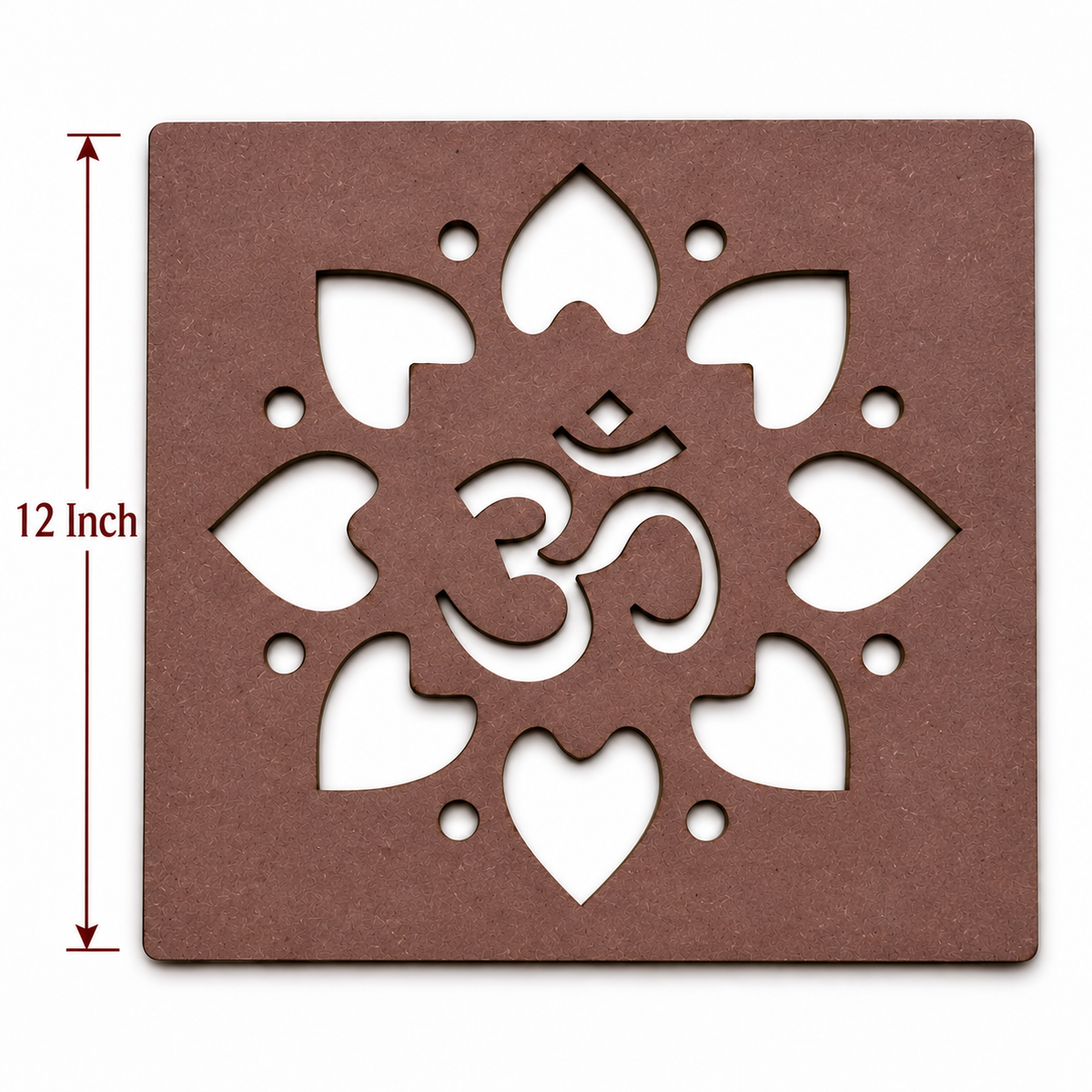 Om MDF Rangoli Stencil | Traditional Om Kolam Design | Reusable Pooja & Festival Stencil