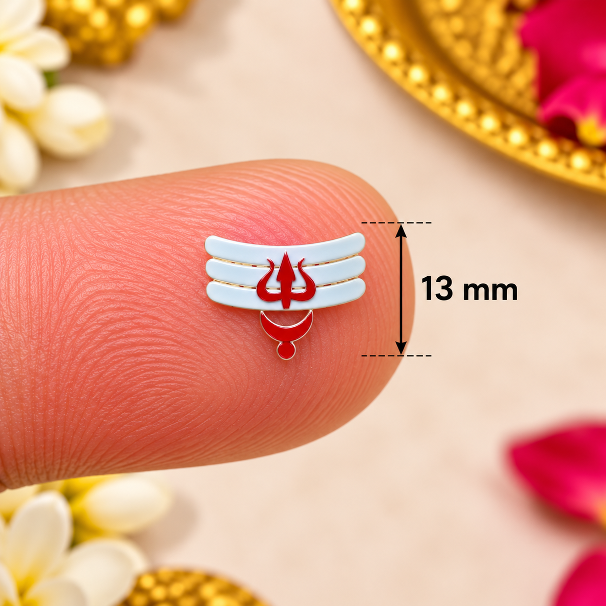 Mahadev Tripundra Trishul Designer Bindi Set – Traditional Shiva Tilak Design (Bindis Sticker 6)