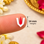 Vaishnav Namam Designer Bindi Set – White & Red Traditional Forehead Bindis (6 Bindis Stickers)