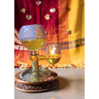 Akhand Deep Akhand Diya For Navratri Oil Model 150 ml. Glass Oil Container - No Wick Lifting