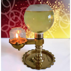 Akhand Deep Akhand Diya For Navratri Oil Model 150 ml. Glass Oil Container - No Wick Lifting