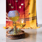 Akhand Deep Akhand Diya For Navratri Oil Model 250 ml. Glass Oil Container - No Wick Lifting