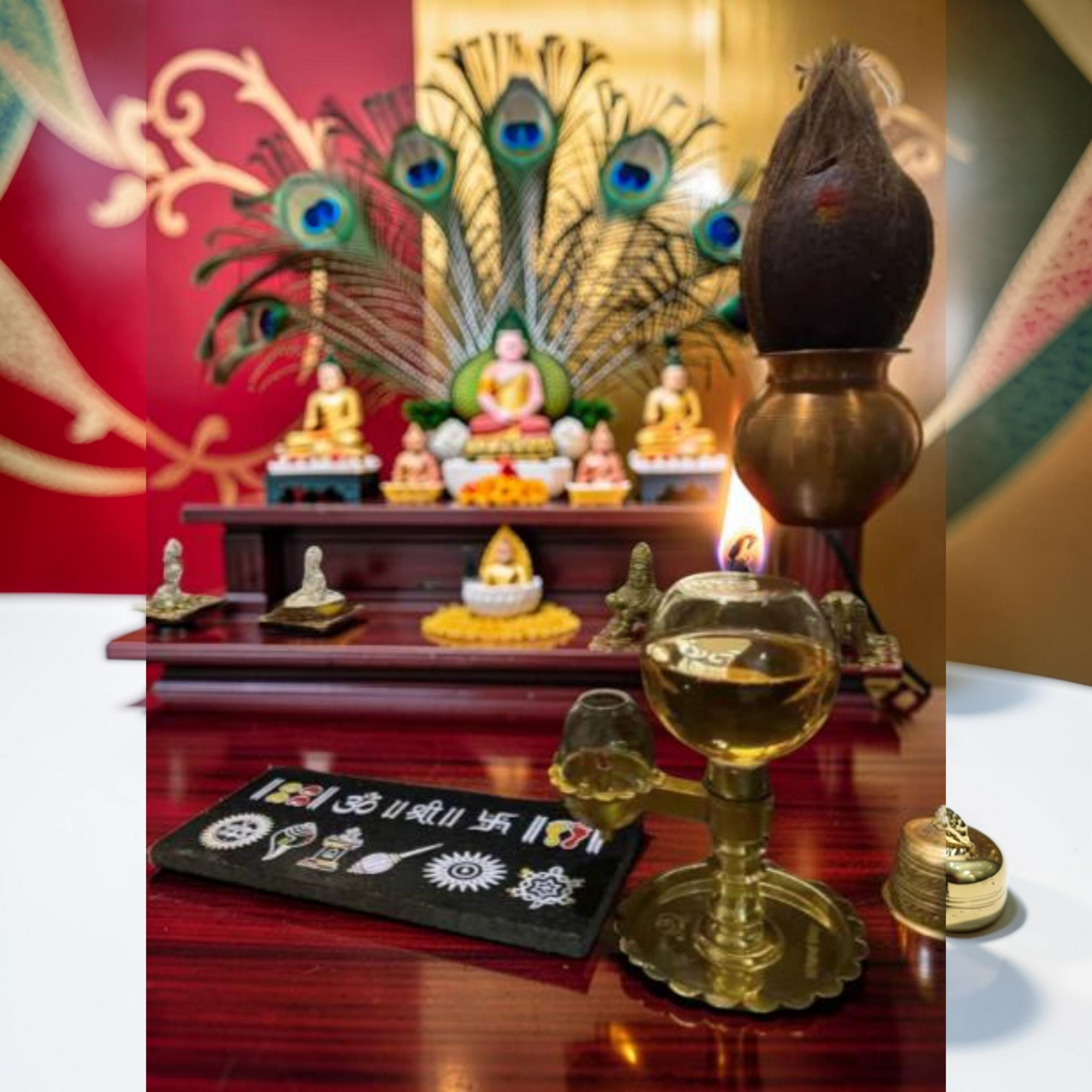 Akhand Deep Akhand Diya For Navratri Oil Model 250 ml. Glass Oil Container - No Wick Lifting