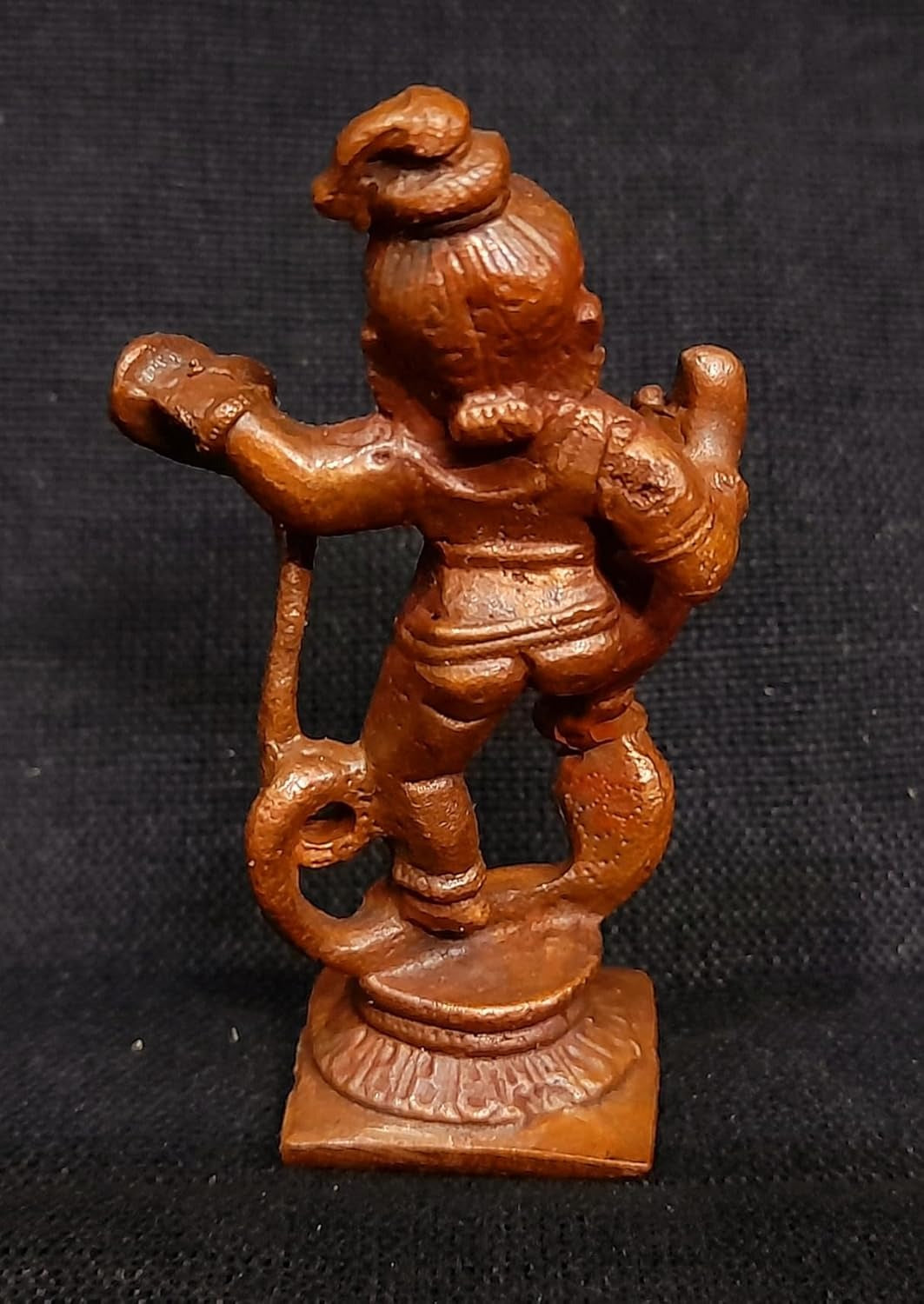 Copper Idols India, Handmade Kalinganarthana Krishna 2 Inches, 40 Gm, Pack Of 1 Piece