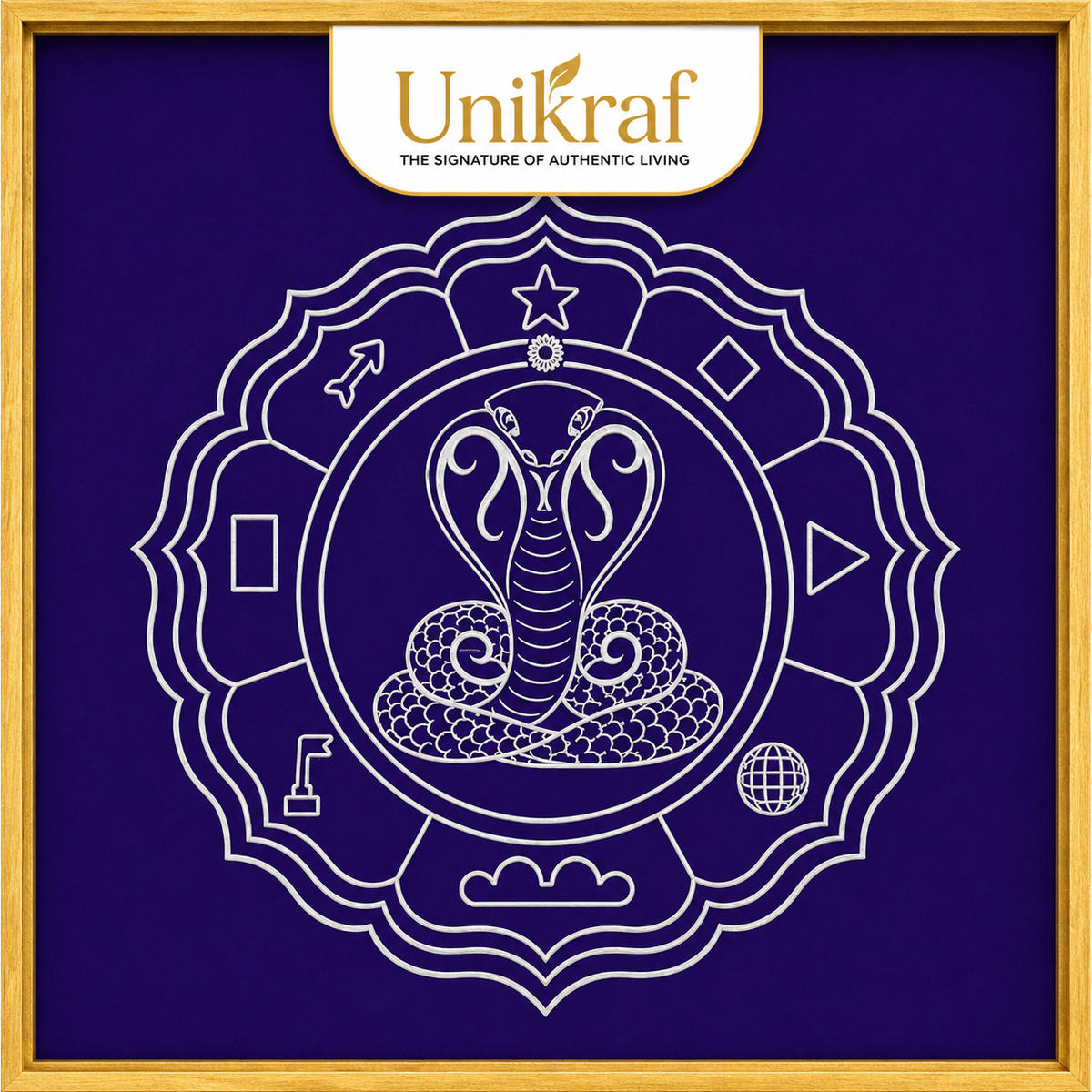 Naga Yantra rangoli Model 5  wooden Stencil - Symbol of Protection and Cosmic Energy