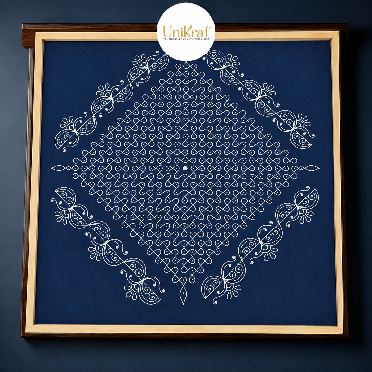Biggest Diamond Pulli Kolam Stencil : 40 Inch:WJ4006 : Unikraf Yantra