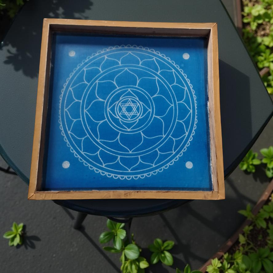 Unikraf Sri Yantra Model 2  Rangoli Stencil Wooden 10x10 Inches Pack of 1 piece