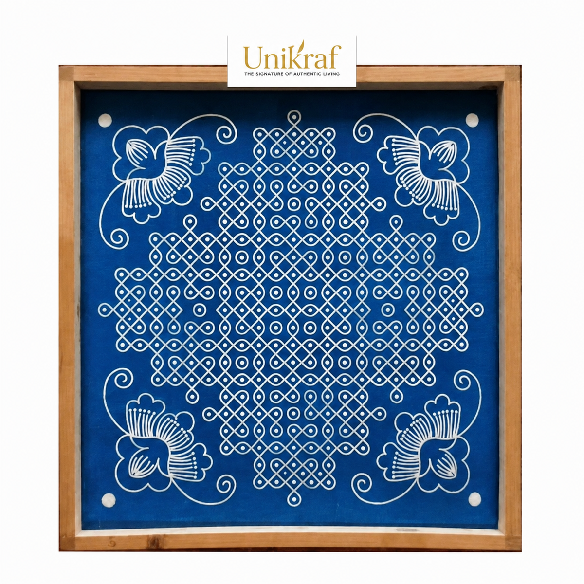 Biggest Floral Corner Kolam Stencil :40 Inch: WJ4009 -Unikraf Yantra