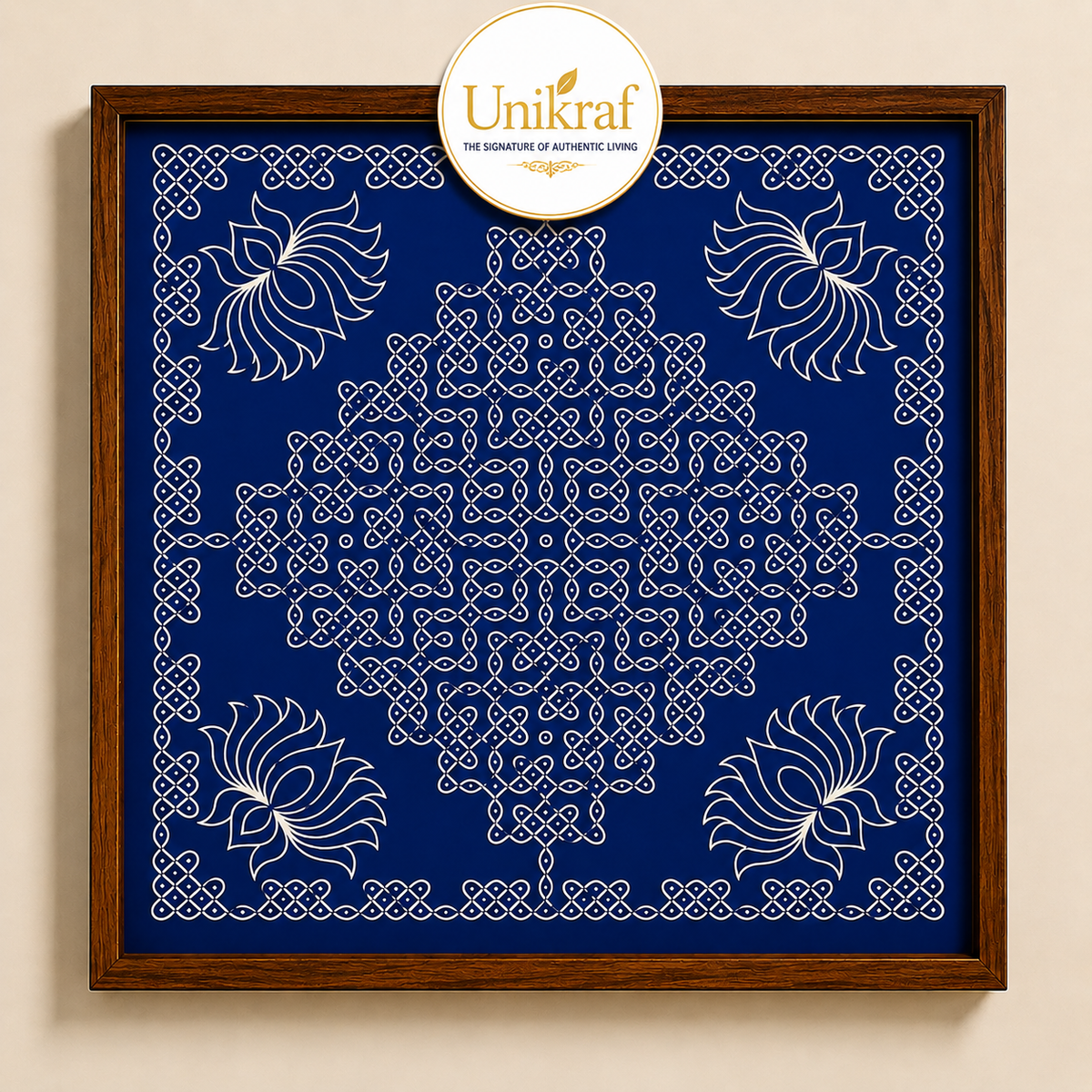 Biggest Lotus Pulli Kolam Stencil : 40 Inch -WJ4007 : Unikraf Yantra
