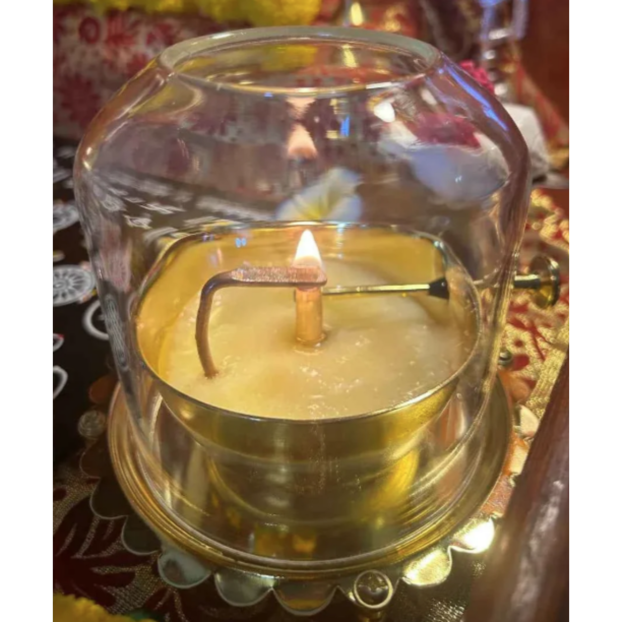 Super Premium Brass Akhand Jyot Diya With Screw Lever _ Ghee as well as Oil.