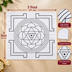 Tripura Sundari Flex Rangoli Stencil – Traditional Yantra Design for Pooja & Festivals | 3 Feet