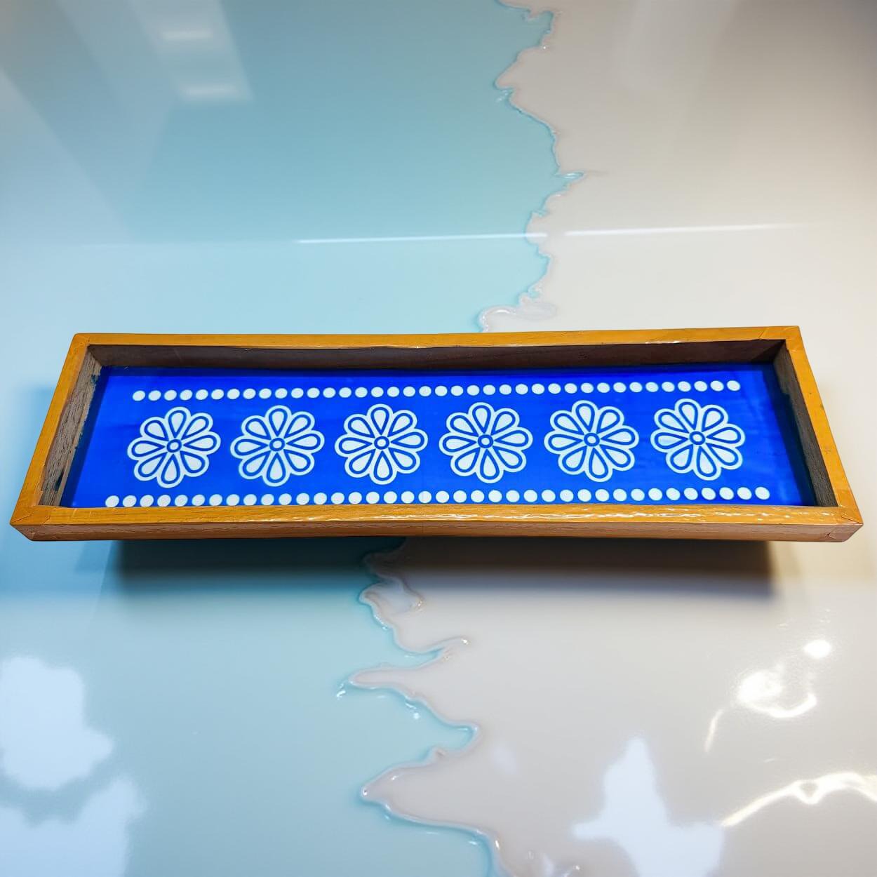 Unikraf  Flower-Border-Instant-Rangoli-Stencil-17-Inch inches Pack of 1 Piece