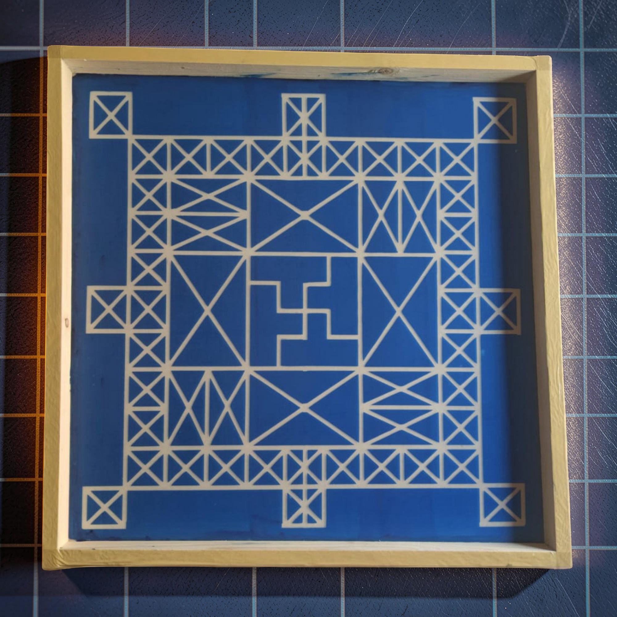 Vasthu Bali Padmam Yantra Rangoli Design Stencil Wooden Pack of 1 piece