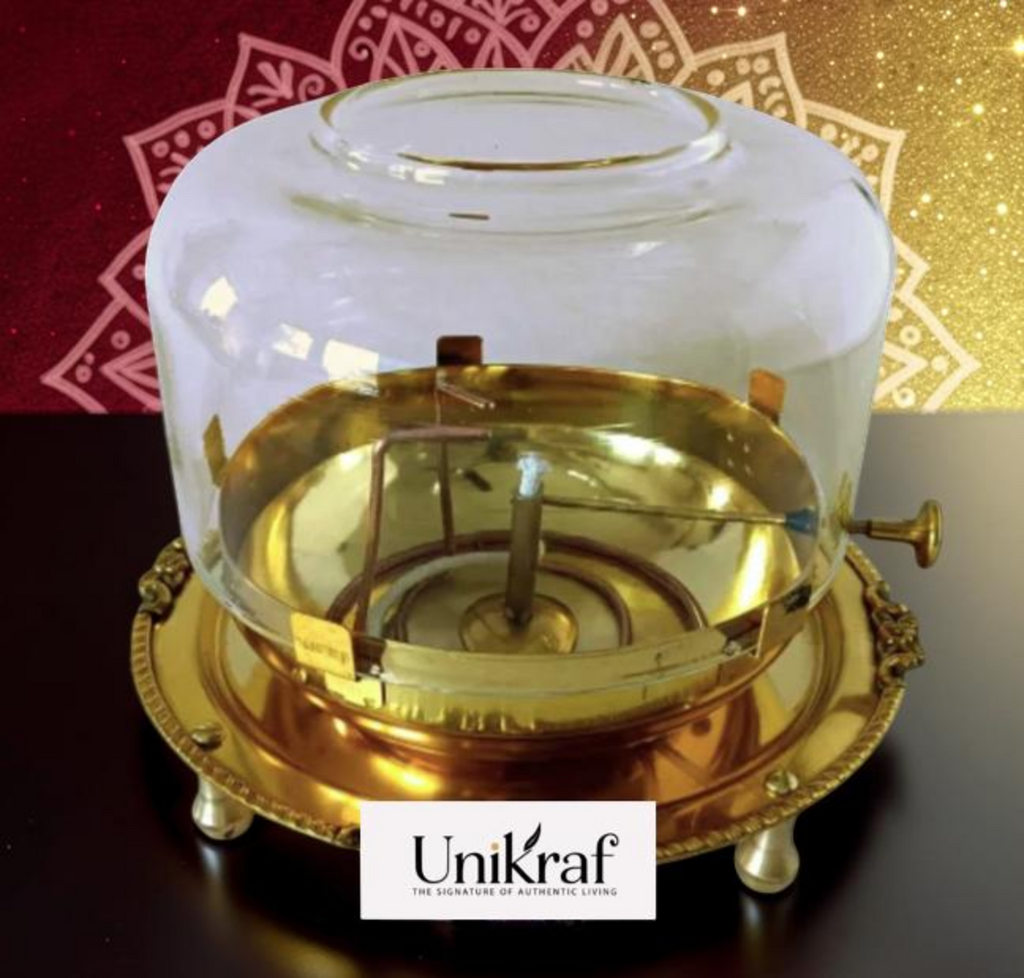 Akhand Jyoti Diya with Adjustable Bati 500ml Ghee as well as Oil Akhand Diya