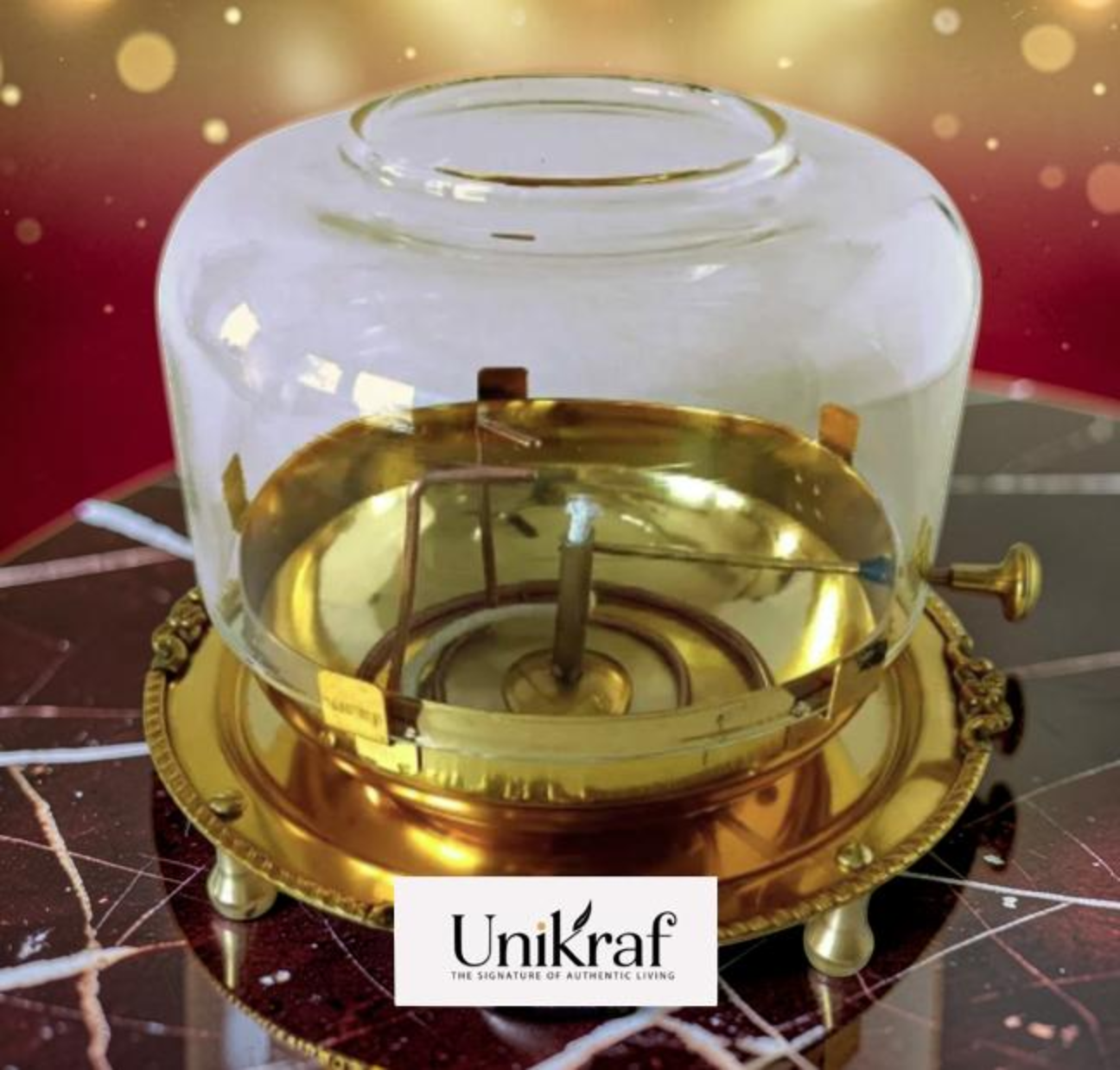 Akhand Jyoti Diya with Adjustable Bati 500ml Ghee as well as Oil Akhand Diya