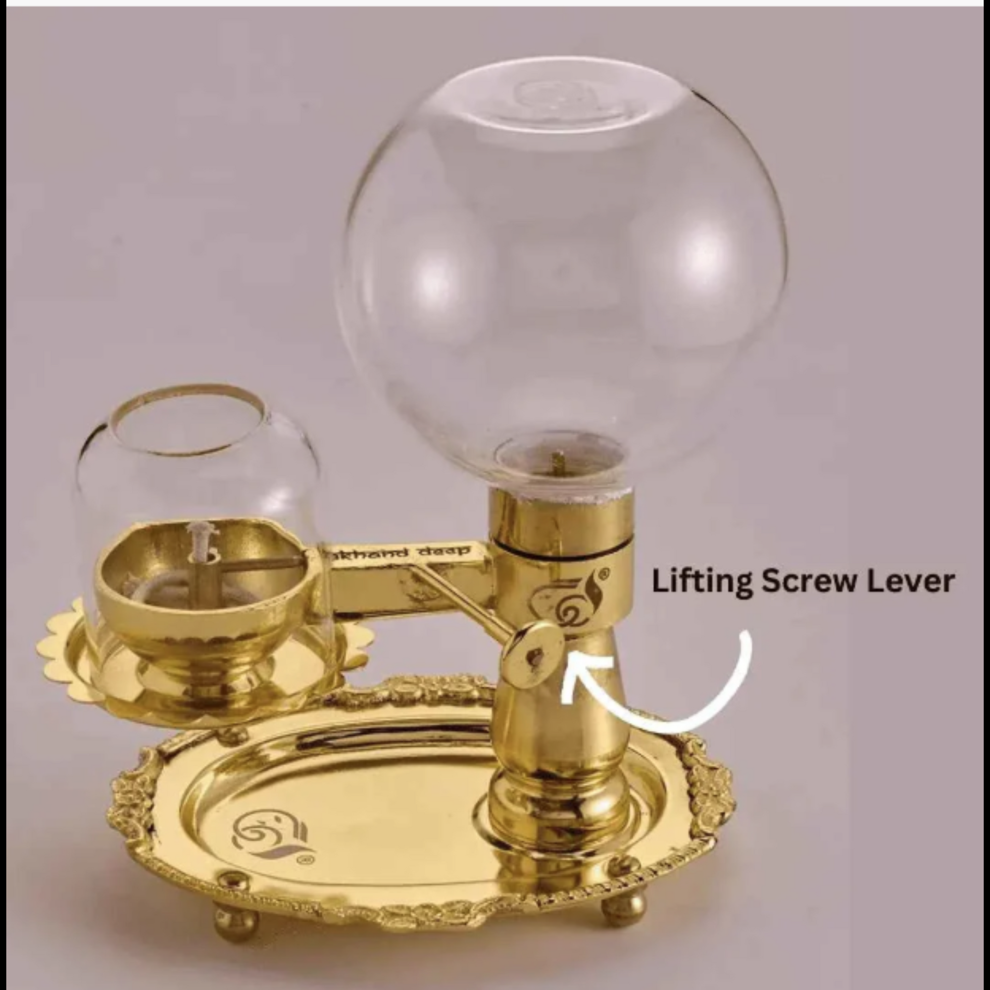 Ghee Akhand Diya With Wick  Lifting _500ml Full Brass