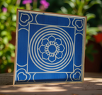 Unikraf Jumbo Ashtadalam Yantra Rangoli Stencil Wooden 30x30 Inches Pack of 1 piece