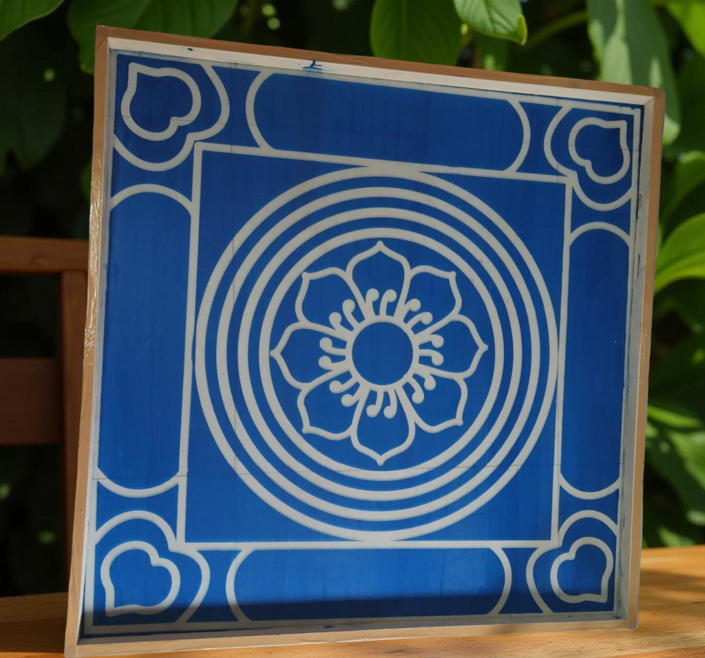 Ashtadalam Yantra Rangoli Stencil Wooden Pack of 1 piece