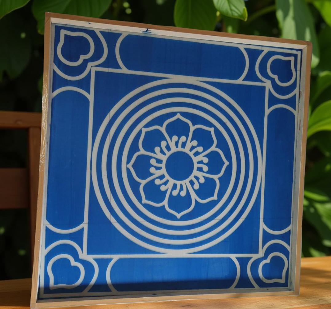 Ashtadalam Yantra Rangoli Stencil Wooden Pack of 1 piece