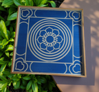 Unikraf Jumbo Ashtadalam Yantra Rangoli Stencil Wooden 30x30 Inches Pack of 1 piece