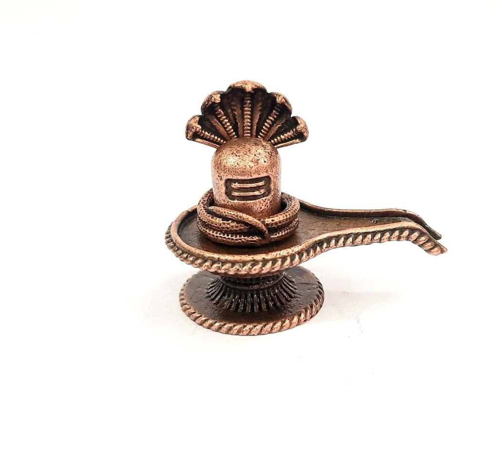 Sacred Copper Shivalingam Idol – 1.5 Inches, 74 Grams, Handmade Patina Antique Finish, Pack of 1 Piece