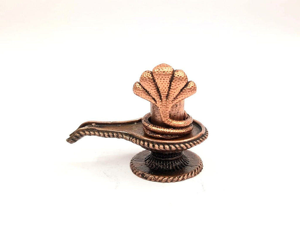 Sacred Copper Shivalingam Idol – 1.5 Inches, 74 Grams, Handmade Patina Antique Finish, Pack of 1 Piece