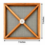 Teak Wood Stainless Steel Net Kadumthudi Rangoli Stencil – 7 Inches