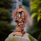 sacred Orange Copper Venugopalaswamy Idol, 3 Inches, 90 Grams, Handmade, Antique Patina Finish, Pack of 2 Pieces