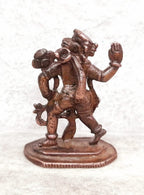 Brownish-Orange Copper Idols, 1.5 Inches, Handmade Jai Veera Hanuman, 28Grams, Patina Antique Finish, Pack Of 1 Piece