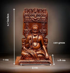Brownish-Orange Handmade Sri Raghavendra Swamy, 2.7. Inches, 120G, Pack Of 1 Piece
