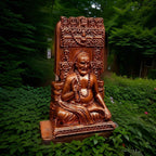 Brownish-Orange Handmade Sri Raghavendra Swamy, 2.7. Inches, 120G, Pack Of 1 Piece