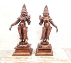 Sacred Copper Goddess Idol – 13.5 cm, 795 Grams, Handmade Antique Patina Finish, Pack of 1 Piece