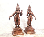 Sacred Copper Goddess Idol – 13.5 cm, 795 Grams, Handmade Antique Patina Finish, Pack of 1 Piece