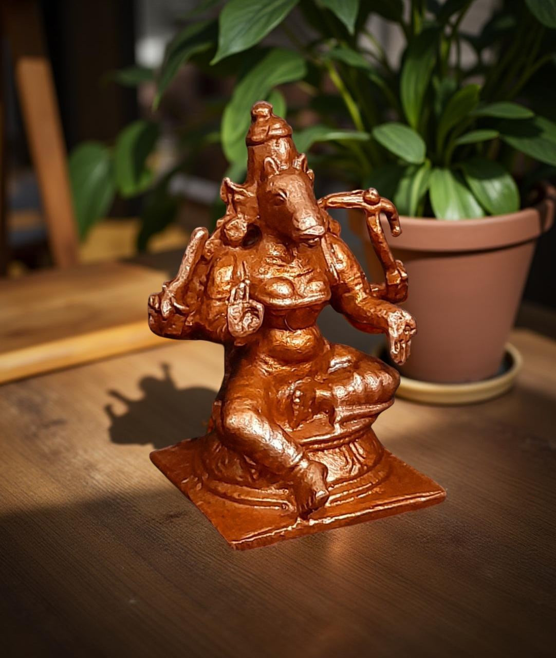 Copper Handmade Goddess Varahi, 1.5 Inches, 50 Gram, Pack Of 1 Piece