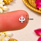 Shiva Trishul Forehead Bindis – Premium White Sticker Set (Pack of 5 Bindis Stickers )