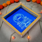 Unikraf  Shivling with Nandi Rangoli Stencil Wooden  5x5 Inches  Pack of 1 Piece