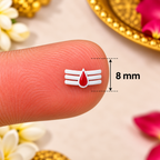 Traditional White Tilak Designer Bindi Set of 6 | Premium Forehead Stickers for Pooja, Festivals & Daily Wear