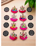 Ashta Lakshmi Set for Varalakshmi Pooja – 4 Inch MDF Set of 8 | Pooja, Vratham & Bommala Koluvu Decor