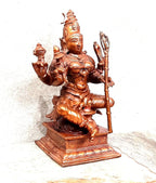 Brown Copper God Idols Raja Rajeshwari I, 4.3 Inches, 480G, Patina Antique Finish, Pack Of 1 Piece