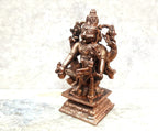 Brownish-Orange Copper Idolsby, 7.3Cm, Handmade Sri Yoga Lakshmi Narasimha, 183Grams, Patina Antique Finish, Pack Of 1 Piece