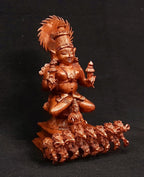 Sacred Copper Surya Narayana Idol – 11 cm, 400 Grams, Handmade Antique Patina Finish, Pack of 1 Piece