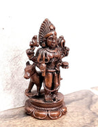 Sacred Copper Kalabhairavar Idol – 2.5 Inches, 73 Grams, Handmade Patina Antique Finish, Pack of 1 Piece