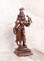 Brownish-Orange Copper Idols Of God Andal By Unikraf , 9.4 Cm, 155 G, Patina Antique Finish, Pack Of 1 Piece