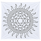 Sudarshanam 3.5 feet with Kiranam| Traditional Mandala Design | Reusable Temple & Pooja Decoration Template | Unikraf