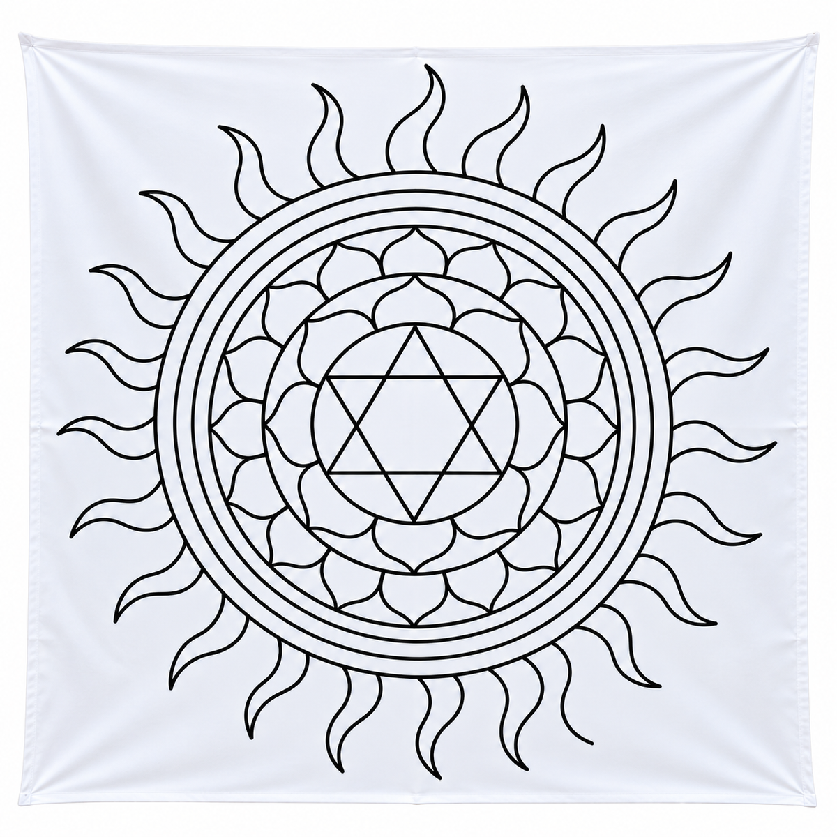 Sudarshanam 3.5 feet with Kiranam| Traditional Mandala Design | Reusable Temple & Pooja Decoration Template | Unikraf